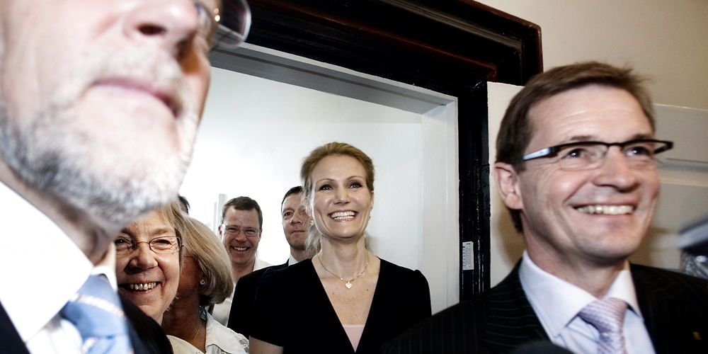 (ARKIV) Aftalen om Velfærdsdreformen blev indgået i 2006 mellem VK-regeringens Thor Pedersen og Bendt Bendtsen, de radikales Marianne Jelved og Helle Thorning-Schmidt fra Socialdemokratiet. (