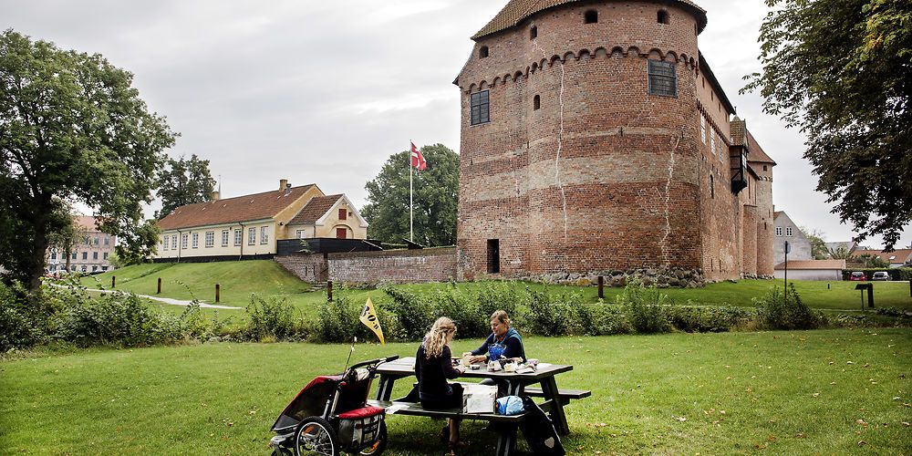 Nyborg Slot og parken omkring.