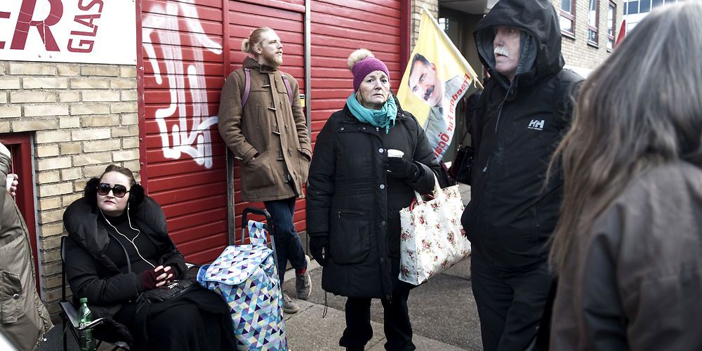 Udsatte borgere på offentlig forsørgelse er faldet med én procent fra 2016 til 2018. Her demonstrerer Facebookgruppen Jobcentrets Ofre i København. (