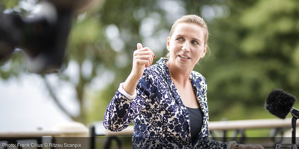 Mette Frederiksen møder pressen i forbindelse med, at Socialdemokratiet afholder sommergruppemøde på Hotel Koldingfjord i Kolding, onsdag den 22. august 2018.. (