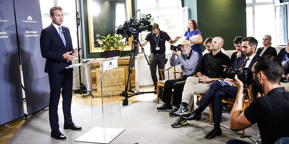 Finansminister Kristian Jensen (V) præsenterer i dag regeringens forslag til finanslov for 2019, torsdag d. 30. August 2018. (