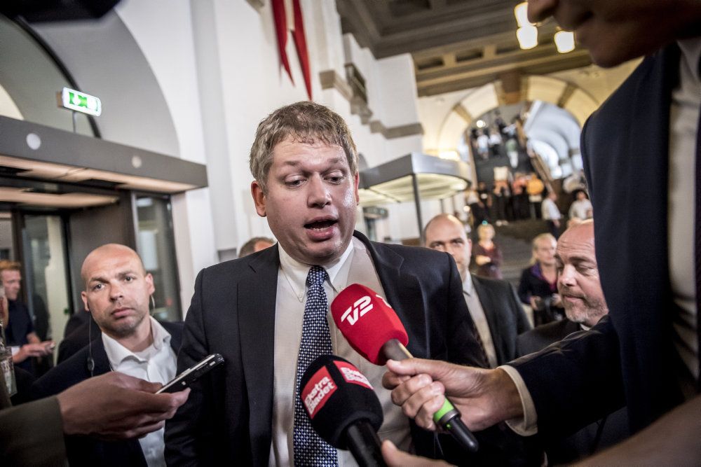 Rasmus Paludan ankommer til valgfesten hos Stram Kurs på Christiansborg under folketingsvalget 2019. (Arkivfoto).