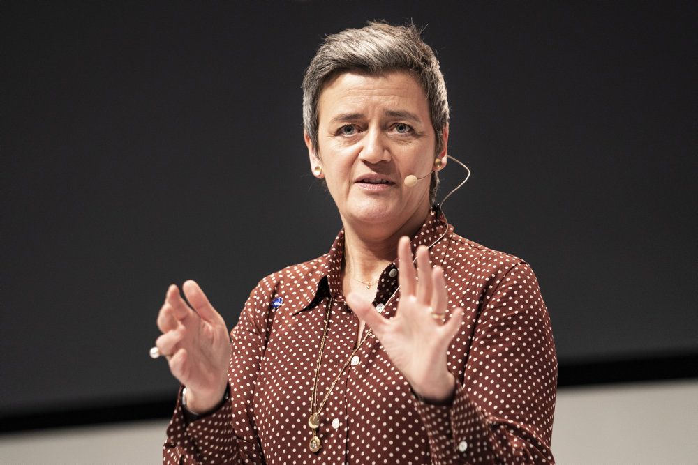 Ledende næstformand i EU-kommissionen Margrethe Vestager holder her tale tirsdag ved Europakonferencen i København. Hun mener, at Danmark og andre lande bliver nødt til at se realistisk på deres kommende bidrag til EU's budget.