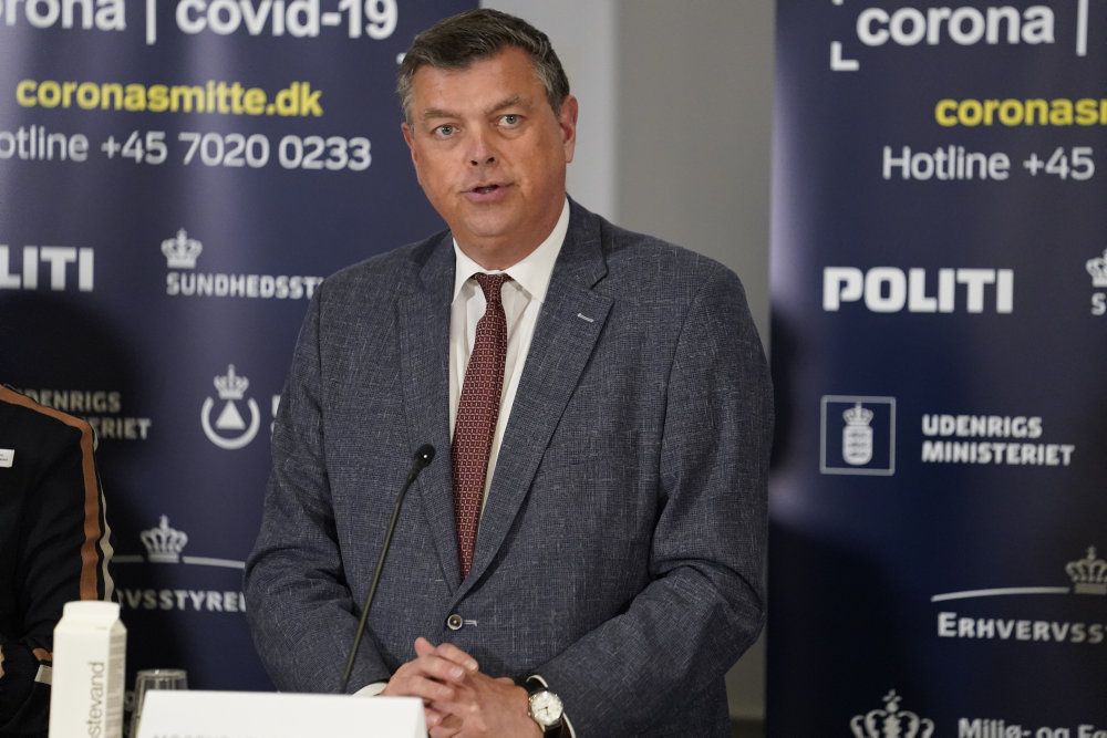 Fødevareministeren Mogens Jensen (S) holder pressemøde om situationen i detailhandlen, efter at regeringen som følge har coronakrisen har lukket landet delvist ned.