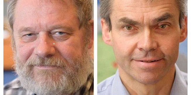 Bjarne Overmark (t.v.) skal anmeldes til politiet for brud på sin tavshedspligt på lukket byrådsmøde. Det mener Jens Peter Hansen fra byrådet i Randers Kommune.