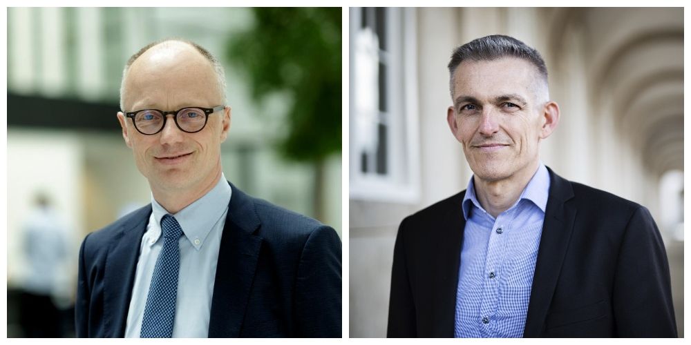 DI og Dansk Erhverv er skeptiske over for den opkvalificeringsreform, beskæftigelsesministeren er på vej med inden sommerferien. Mens vicedirektør i DI, Steen Nielsen (tv) er åben over for hurtigere adgang til korte jobrettede kurser, advarer både han og arbejdsmarkedschef i Dansk Erhverv, Peter Halkjær, mod lange kurser til ledige.