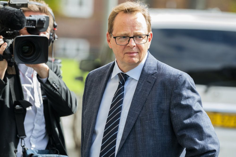 Christian Kettel Thomsen ankommer til Retten på Frederiksberg.