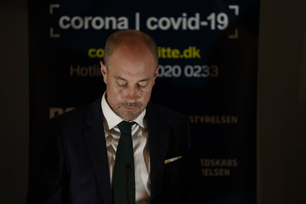 Sundheds- og Ældreministeriet holder pressemøde med status på COVID-19-situationen i Danmark, i Eigtveds Pakhus i København.