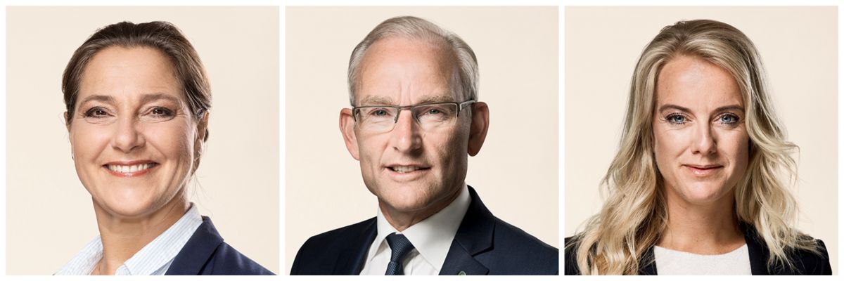 De ældre skal meget mere frit kunne vælge plejehjem, og der skal være langt flere tilbud at vælge imellem. Sådan lyder det fra borgerlige ordførere. Fra venstre Jane Heitmann (V), Per Larsen (K) og Pernille Vermund (NB).