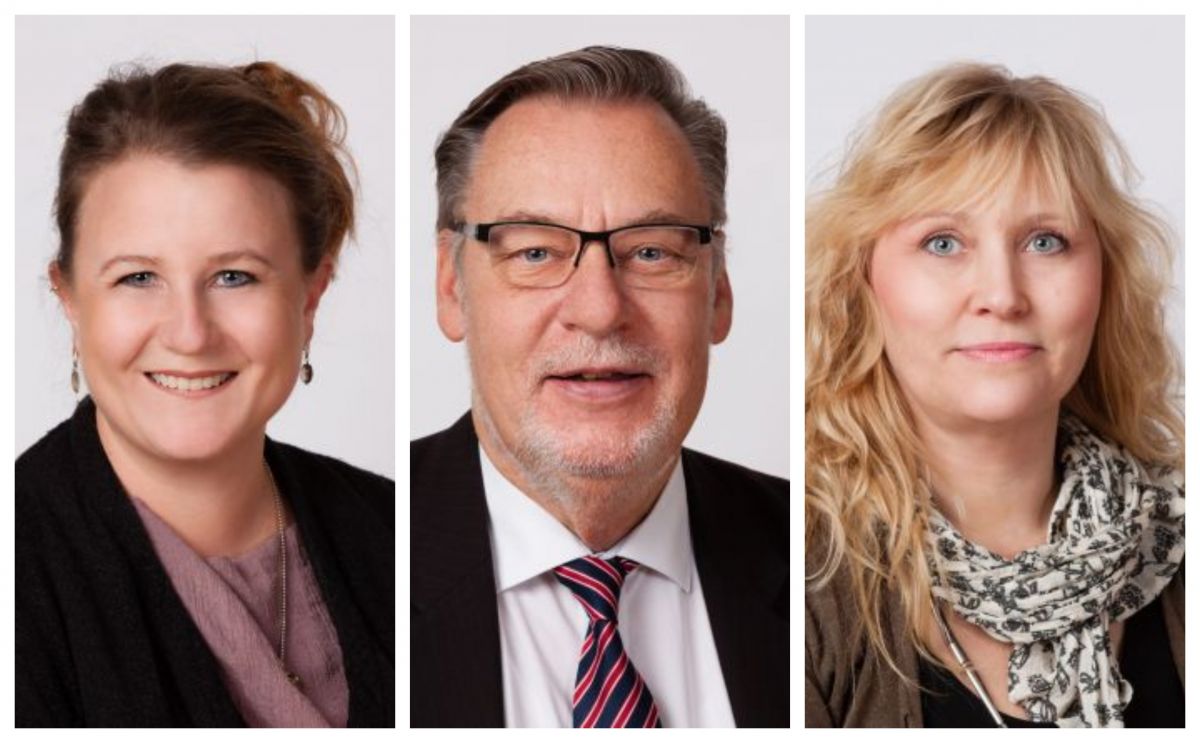 Socialdemokratiske borgmesterkandidater i Ishøj Kommune. Fra venstre: Merete Amdisen, Ole Bjørstorp og Annelise Madsen.