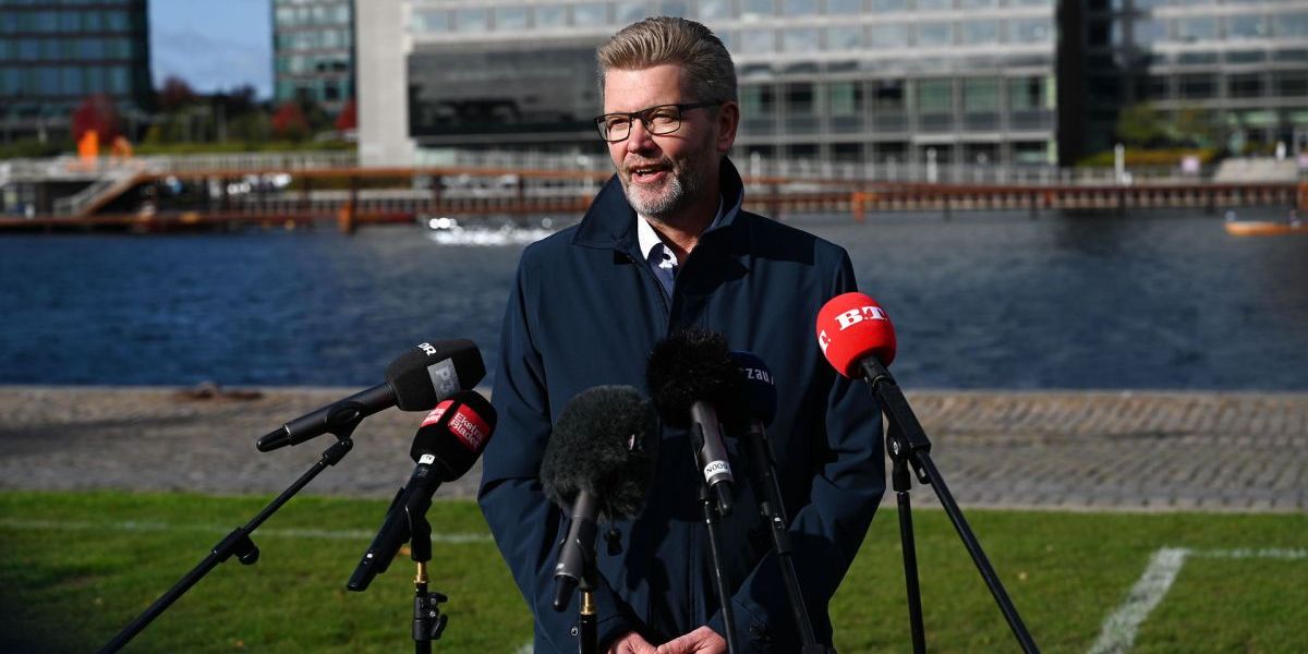 Frank Jensen på pressemødet i dag, mandag.