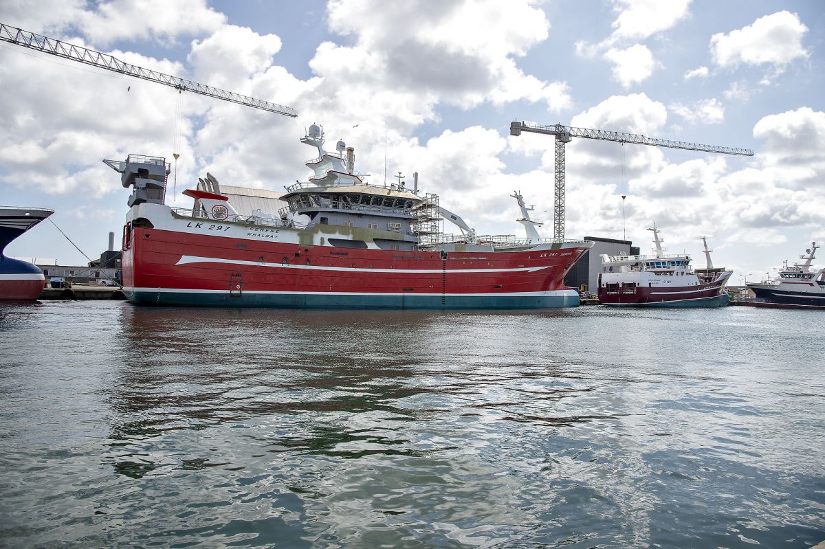 Skagen Havn er ved at blive udvidet, og nogle af entreprenørerne blæser angiveligt på corona-henstillinger. (Arkivfoto)