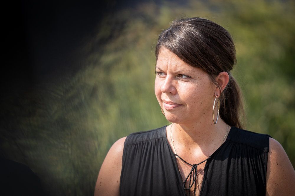 Borgmester for kultur og fritid i København Franciska Rosenkilde til Alternativets pressemøde efter sommergruppemødet på Østerbro i København.
