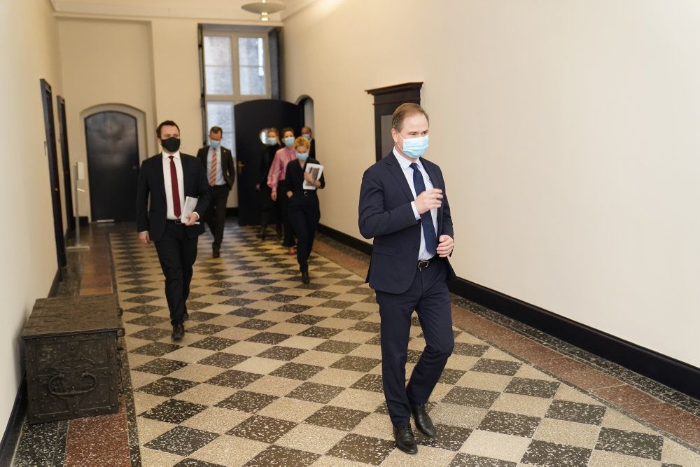 Finansminister Nicolai Wammen præsenterer aftalen med aftalepartierne ved et pressemøde i Finansministeriet onsdag 2. december 2020.