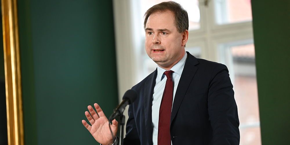 Finansminister Nicolai Wammen (S) præsenterer finansloven for 2021 på et pressemøde tidligere i dag.