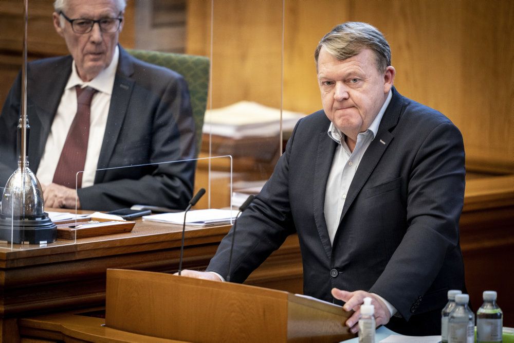 Lars Løkke Rasmussen under sidste behandling af forslag til folketingsbeslutning om rigsretstiltale mod den tidligere udlændinge- og integrationsminister Inger Støjberg (V) i Folketingssalen.
