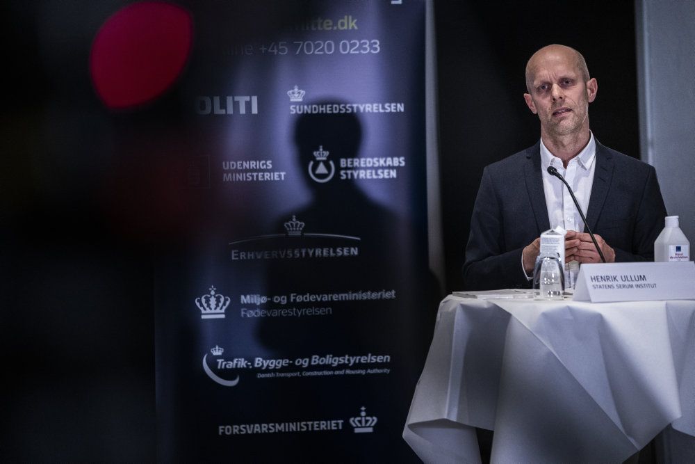Henrik Ullum er direktør for Statens Serum Institut (SSI), der oplyser, at mere end halvdelen af lørdagens positive coronaprøvesvar var med den britiske coronavariant, B117. (Arkivfoto)