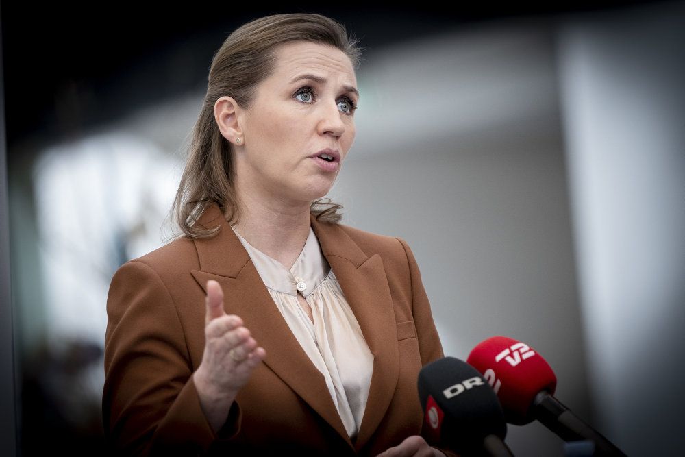 Statsminister Mette Frederiksen efter talen ved Europakonference 2021 i Dansk Industri, København.