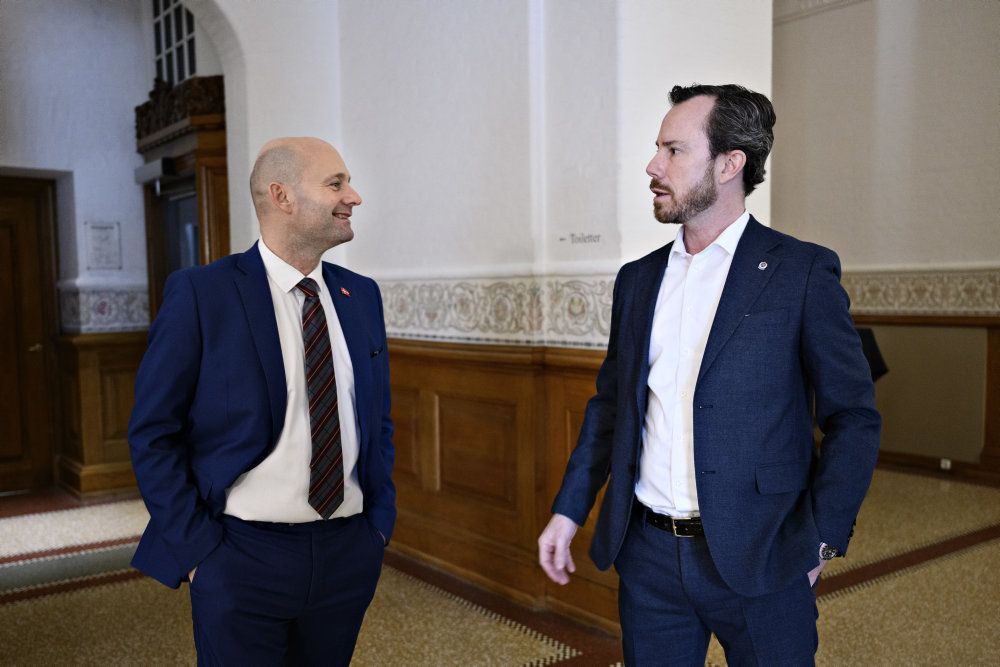 Hverken Søren Pape Poulsen (K) eller Jakob Ellemann-Jensen (V) og deres partier var en del af genåbningsaftalen fra februar og tirsdagens mindre genåbningsaftale. (Arkivfoto.)