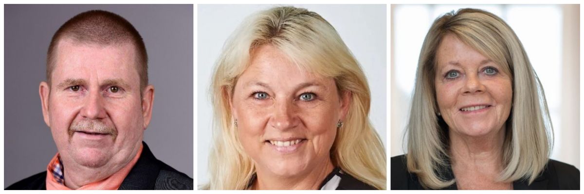 Mindst 38 kommunalpolitikere har forladt Dansk Folkeparti siden valget i 2017. Her er tre af dem. Fra venstre ses Heino Hahn, Pernille Bendixen og Ghita Nelander.