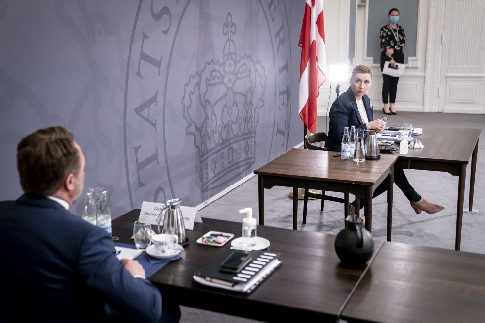 Statsminister Mette Frederiksen (S) har fredag holdt tale ved Joe Bidens klimatopmøde.