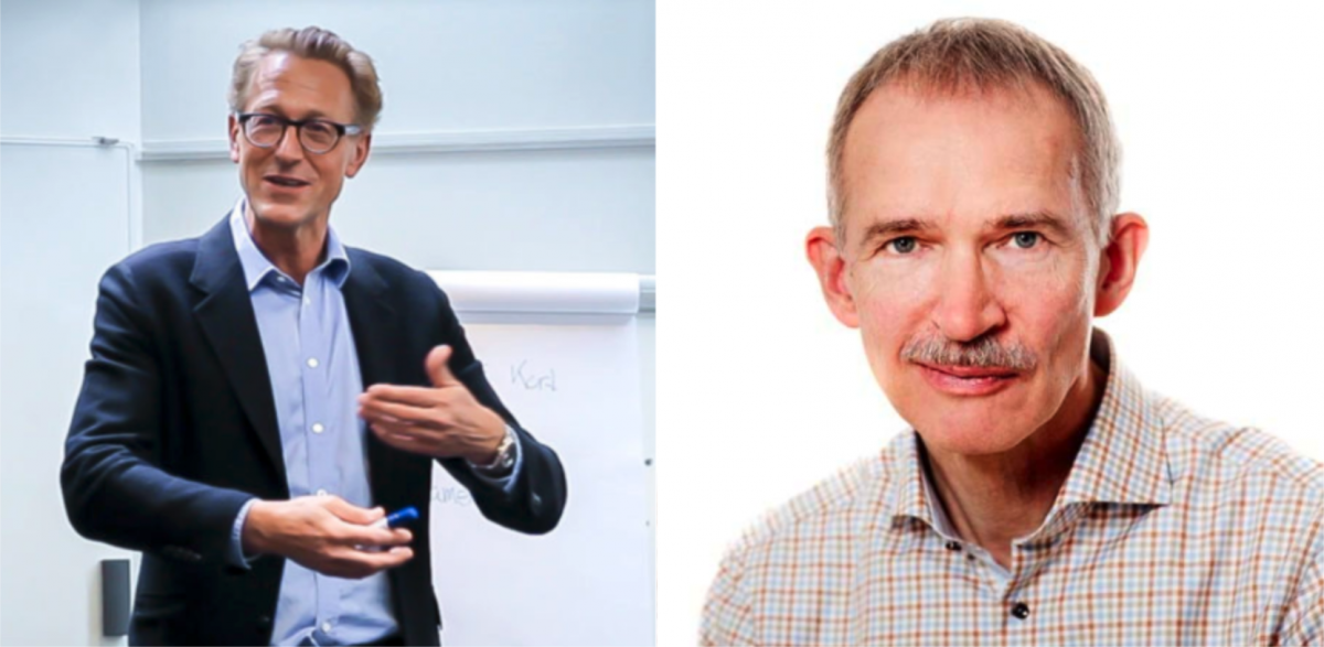 Per Nikolaj Bukh (tv.) og Niels Jørgen Mau Pedersen (th.) mener begge, at det er svært at gøre noget ved kommunernes stigende likviditet. De forsøger alligevel at give deres forsigtige bud på, hvordan udviklingen kan bremses i artiklen her.