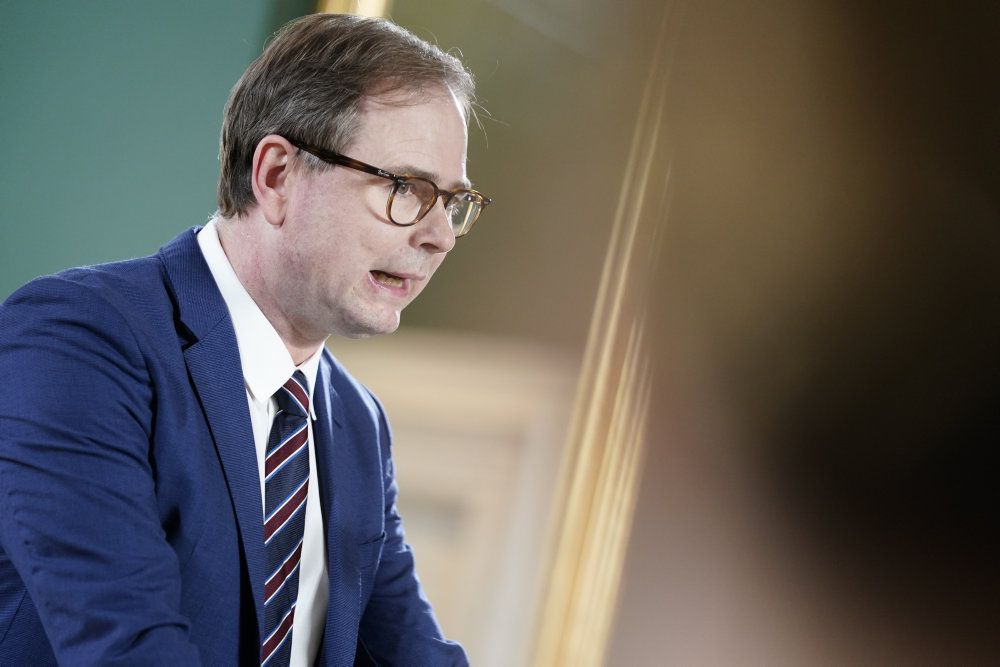 Finansminister Nicolai Wammen holder pressemøde om Økonomisk Redegørelse i Finansministeriet. Regeringen forventer både vækst og stigende boligpriser i den kommende tid.
