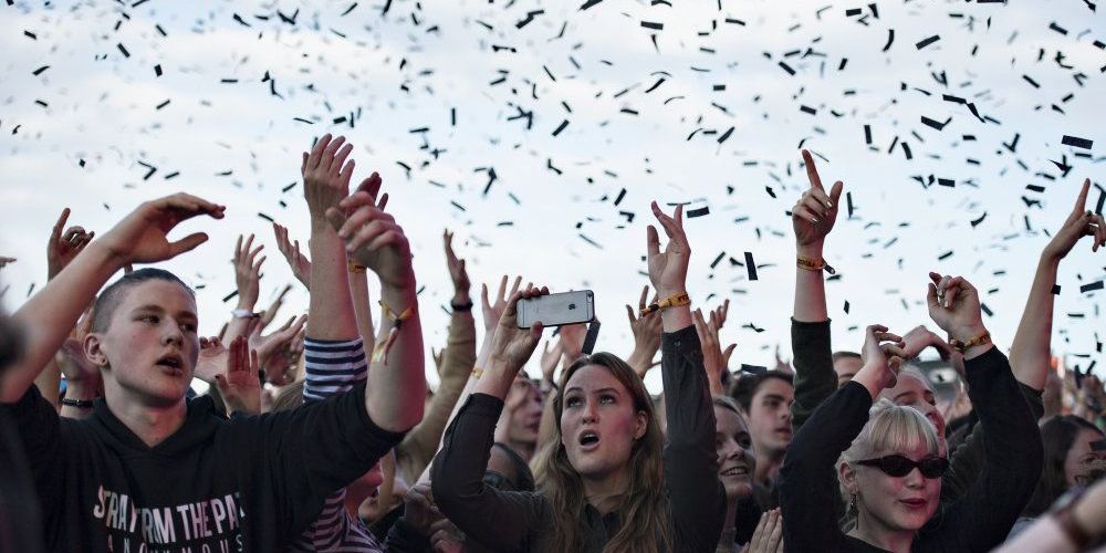 Der bliver ikke noget konfetti på festivalen Northside i år, som det var tilfældet her i 2017. Festivalen er for andet i træk blevet aflyst. -