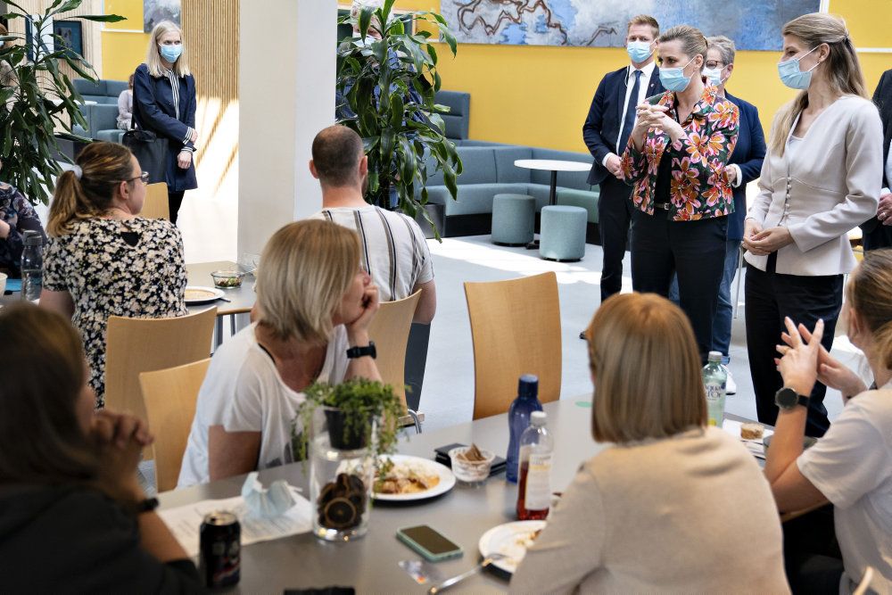 Statsminister Mette Frederiksen (S) var med til at præsentere regeringens udspil i maj. Blandt andet får UCN Thisted en ny uddannelse ifølge planen. (Arkivfoto)