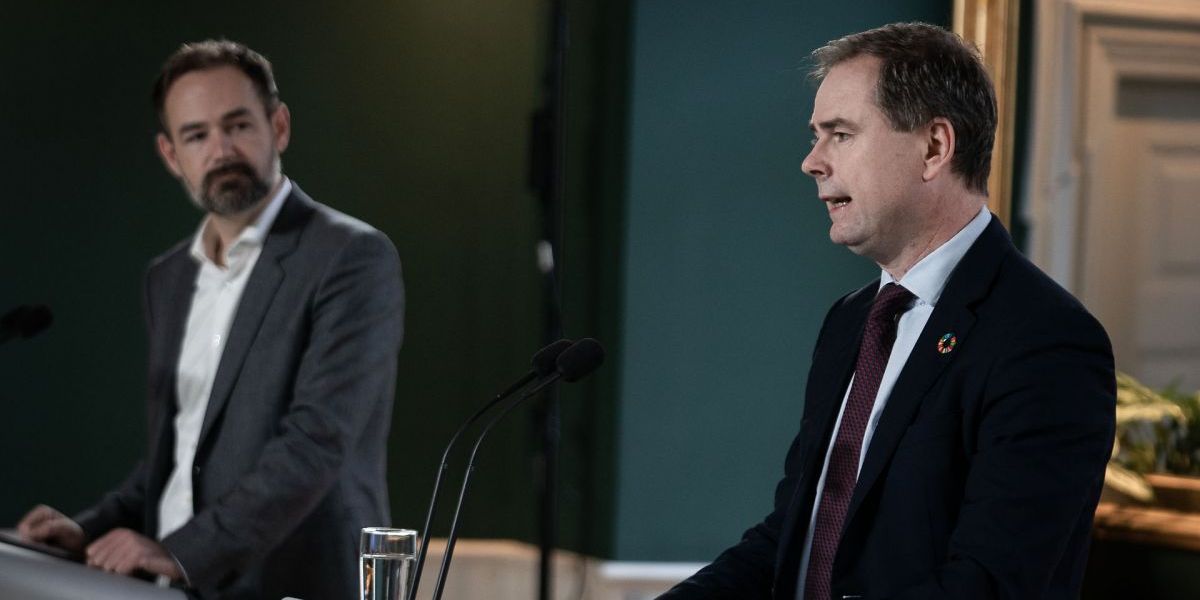 Jacob Bundsgaard og Nicolai Wammen ses her ved et tidligere pressemøde.