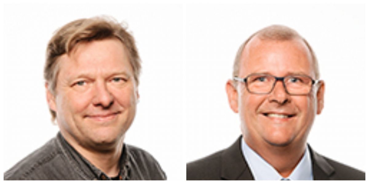 Byrådsmedlem Bo Bjerre Mouritzen (Enh.) (til venstre) beskylder borgmester Gert Jørgensen (K) for dårlig håndtering af sag med kommunaldirektør.