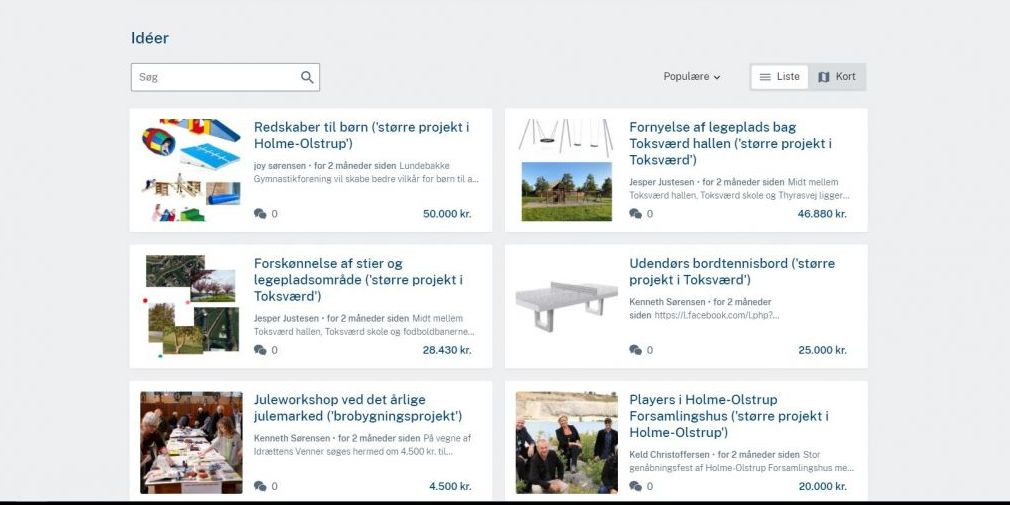Afstemningen om hvilke lokale projekter, der skal have støtte fra kommunen, bliver gennemført, som var det onlineshopping.