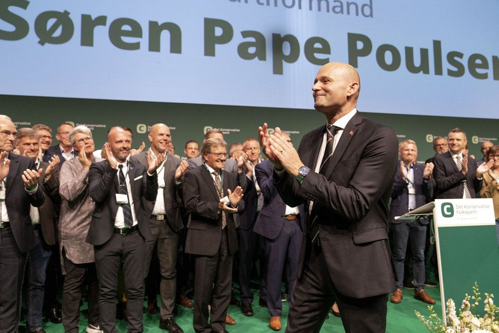 Humøret er højt hos K-formand Søren Pape Poulsen i disse dage. Også til partiets landsråd denne weekend, hvor Pape lørdag holdt sin tale.