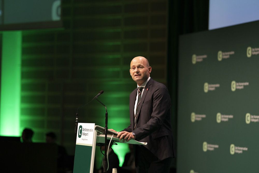 Formand Søren Pape Poulsen (K) øjner fremgang for De Konservative ved kommunalvalget i november.