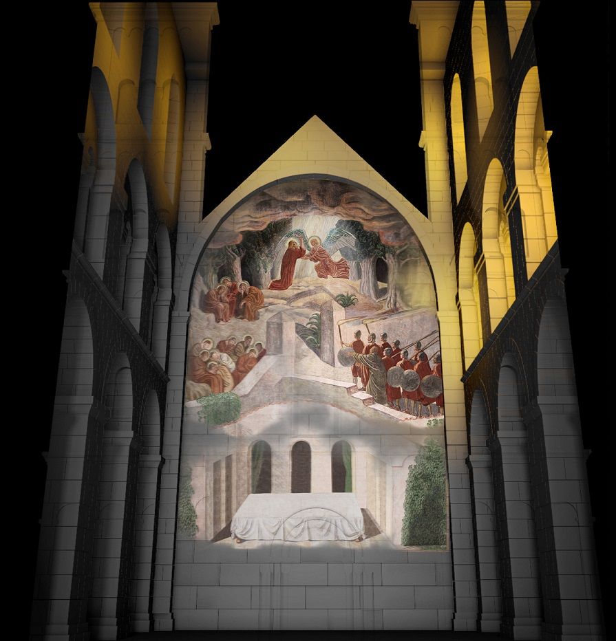 Viborg Domkirkes fantastiske freskomalerier bliver bragt til live ved hjælp af animation, lys og lyd bringes på kirkens udvendige facade - deraf navnet Inside Out.