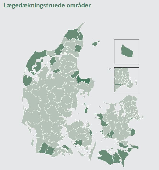 Kort fra redegørelse fra regeringen