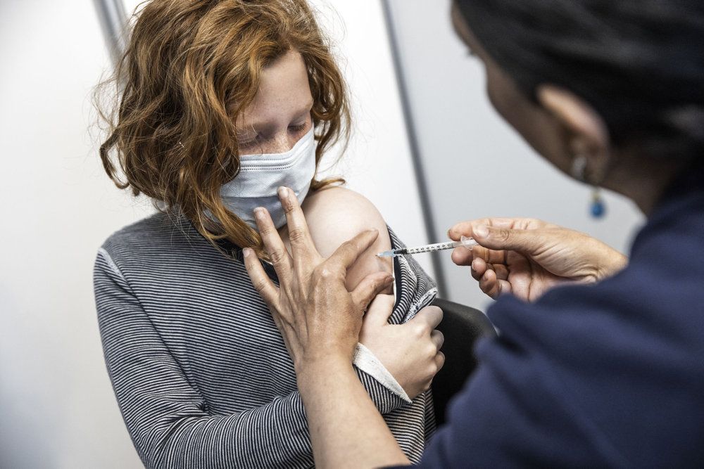 Vaccination af børn imod Covid-19 på Amager vaccinationscenterâ€‹, søndag den 28. november 2021.