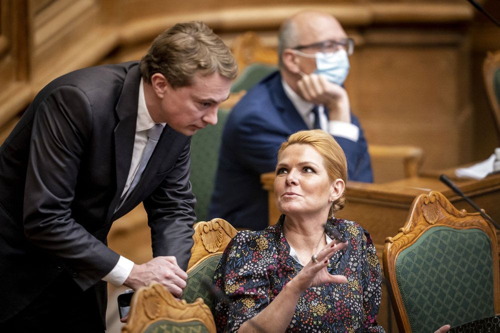 Inger Støjberg fravalgte at stille op som formand i Dansk Folkeparti. I stedet bliver det enten Morten Messerschmidt, Martin Henriksen eller Merete Dea Larsen. (Arkivfoto)
