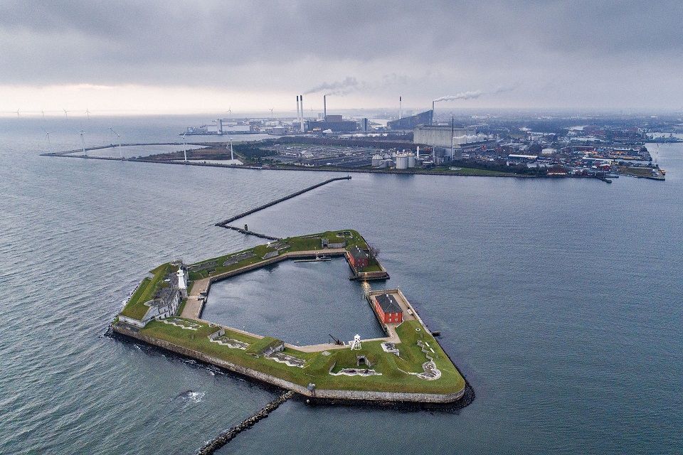 Området i Københavns Havn, hvor Lynetteholm er planlagt at skulle anlægges.
