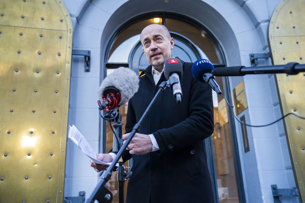 Sundhedsminister Magnus Heunicke (S) holder pressemøde om behandlingsefterslæbet på sygehusene, mandag 7. februar 2022. (Foto: Martin Sylvest/Ritzau Scanpix).