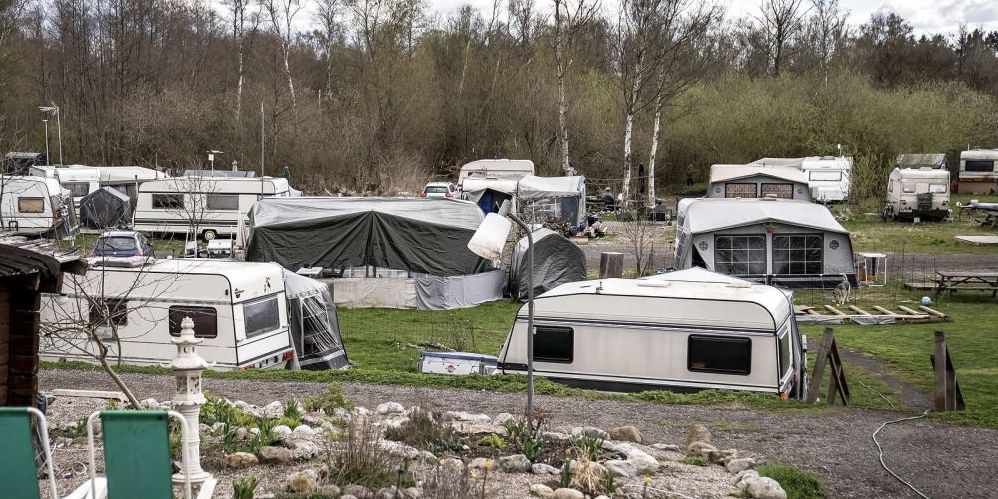 Måske en campingplads som denne kunne være en løsning for psykisk syge misbrugere.