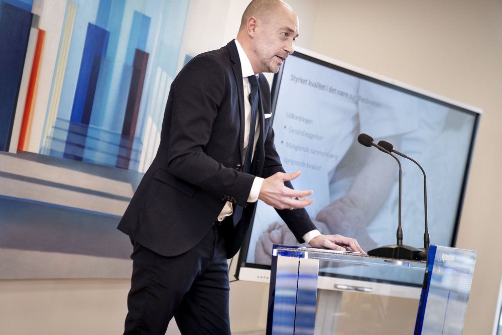 Sundhedsminister Magnus Heunicke (S) på pressemøde om lancering af regeringens sundhedsreform.