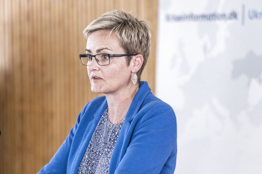 Børne- og undervisningsminister Pernille Rosenkrantz-Theil (S) og formand for KL's Børne- og Undervisningsudvalg, Thomas Gyldal Petersen, holdt mandag pressemøde om modtagelse af fordrevne børn og unge fra Ukraine i København.