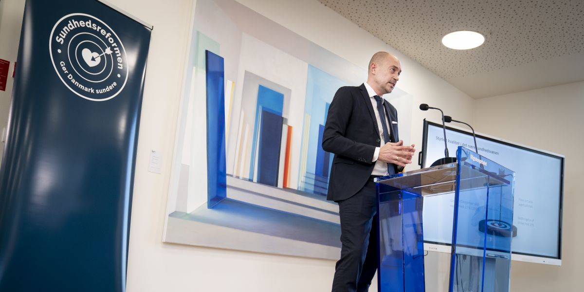 Sundhedsminister Magnus Heunicke (S) præsenterede regeringens udspil til sundhedsreform på Rigshospitalet i midten af marts 2022. Nye tal på antallet af sygeplejersker fordelt i regionerne kan besværliggøre arbejdet med reformen.