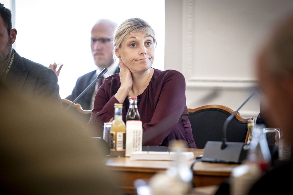 Transportminister Trine Bramsen (S) under åbent samråd i Transportudvalget med transportministeren og miljøministeren om Lynetteholmen.