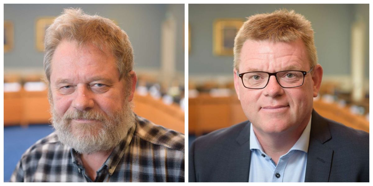 Byrådsmedlem Bjarne Overmark (Beboerlisten) til venstre menes at være blandt dem, der sætter lus i skindpelsen i byrådet og forvaltningen. Og borgmester Torben Hansen (S) kritiseres for passivitet.