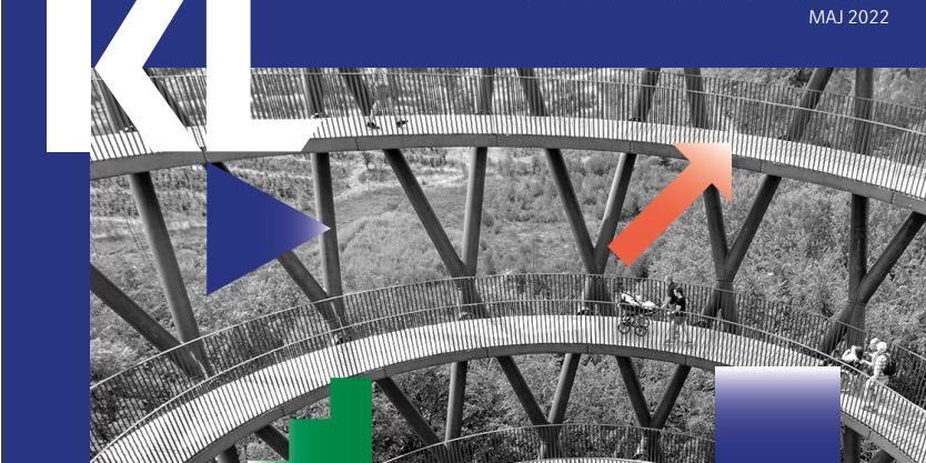 Med en illustration fra Skovtårnet på Sjælland og syv symboler sætter KL retning i digitaliserings-politikken Gentænk Velfærden.