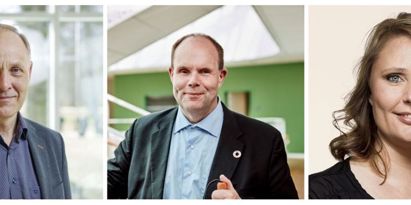 Økonomiaftalen mellem KL og regeringen giver ingen håb for handicappede. Det vurder fra venstre KL-formand Martin Damm, formanden for Danske Handicaporganisationer Thorkild Olesen og SF's handicapordfører Charlotte Broman Mølbæk.