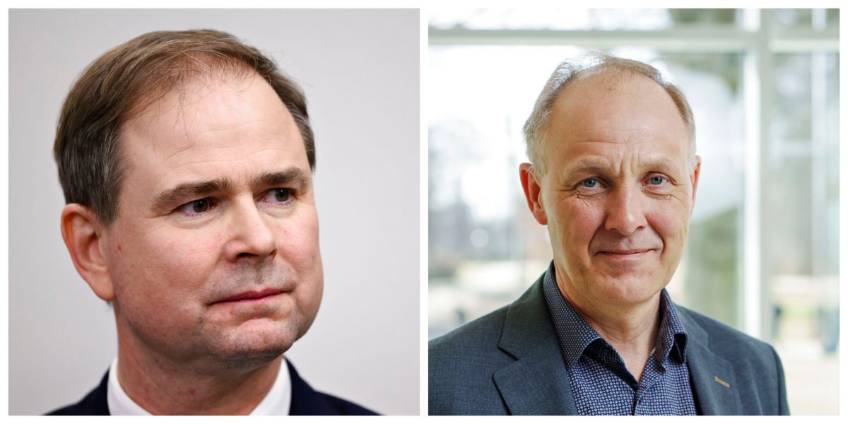 Finansminister Nicolai Wammen (t.v.) og KL-formand Martin Damm forhandler økonomiaftale for tiden. Hvert andet byrådsmedlem sætter spørgsmålstegn ved KL-forhandlingsstrategi.