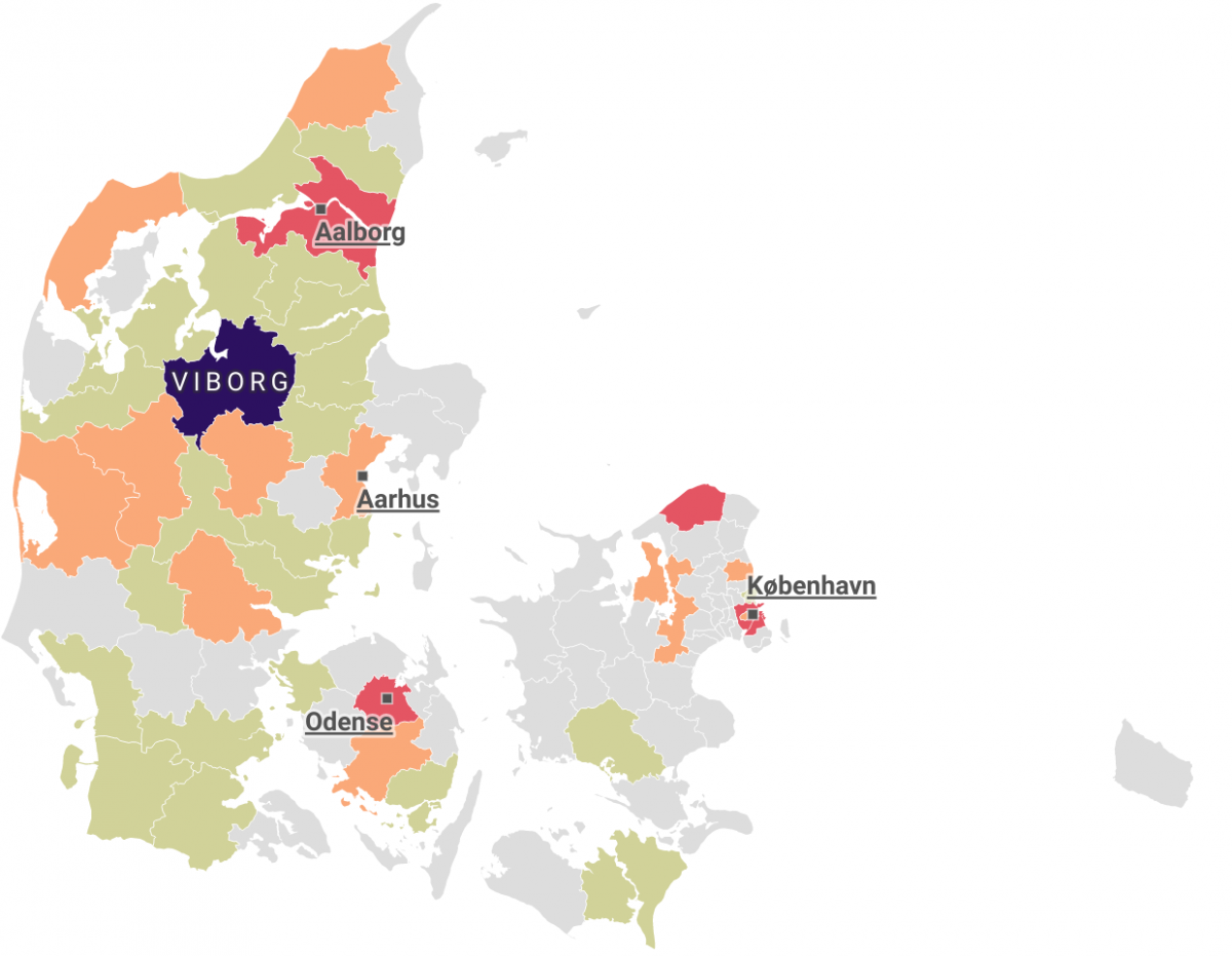 Sådan så den kommunale placering af friplejehjem ud i 2020, men nu har Folketingets fået noget andet at vide. OPS-Indsigt har set på hvad der er op og ned.
